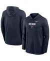 Nike Men's Navy Ole Miss Rebels 2025 Sideline Dri-fit Long Sleeve Hoodie T-shirt In Blue