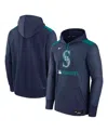 Nike Men's Seattle Mariners Authentic Collection  Therma Mlb Pullover Hoodie In Blue