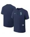 Nike Men's Navy Seattle Mariners Authentic Collection Raglan Short Sleeve Windshirt In Navy