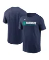 Nike Men's Navy Seattle Mariners Team Block T-shirt In Navy
