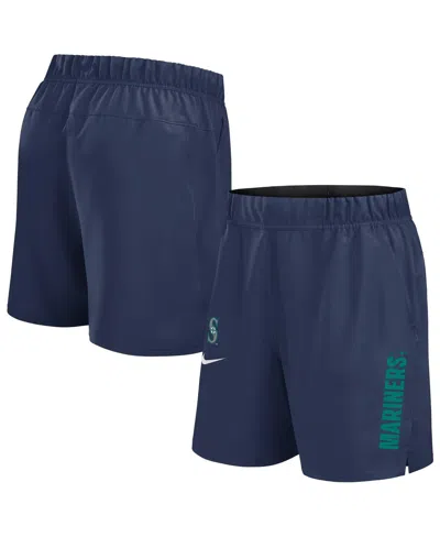 Nike Navy Seattle Mariners Woven Victory Performance Shorts In Burgundy