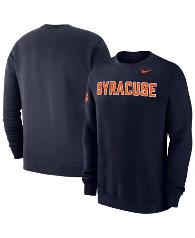 Nike Men's Navy Syracuse Orange Club Sweatshirt In Brown