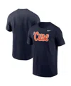 Nike Men's Navy Syracuse Orange Script T-shirt In Black