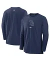 Nike Men's Navy Tampa Bay Rays Authentic Collection Player Performance Pullover Sweatshirt In Navy