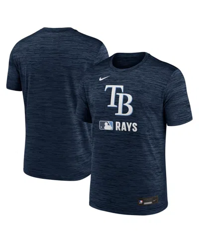 Nike Men's Navy Tampa Bay Rays Authentic Collection Velocity Performance Practice T-shirt In Blue