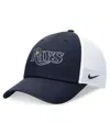 Nike Men's Navy Tampa Bay Rays Evergreen Wordmark Trucker Adjustable Hat In Navy
