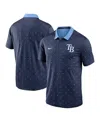 Nike Men's Tampa Bay Rays Legacy Icon Vapor Performance Polo In Navy,light Blue