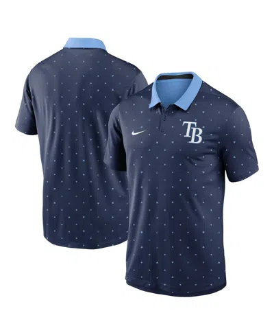 Nike Men's Tampa Bay Rays Legacy Icon Vapor Performance Polo In Navy,light Blue