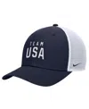 Nike Men's Navy Team Usa Rise Pinch Panel Trucker Adjustable Hat In Blue