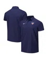 Nike Men's Navy Team Usa Woven Performance Polo In Navy
