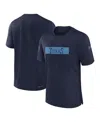 Nike Men's Navy Tennessee Titans Sideline Player Performance T-shirt In Navy