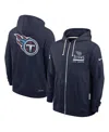 Nike Tennessee Titans Utility Player Sideline  Men's Dri-fit Nfl Full-zip Hoodie In Blue