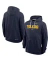 Nike Men's Navy Toledo Rockets 2025 Sideline Performance Pullover Hoodie In Blue