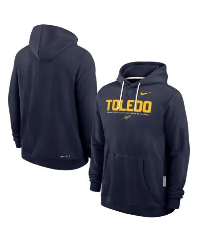 Nike Men's Navy Toledo Rockets 2025 Sideline Performance Pullover Hoodie In Blue