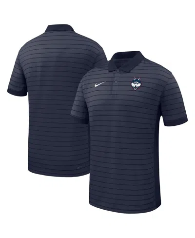 Nike Men's Navy Uconn Huskies 2025 Early Season Coaches Sideline Victory Stripe Performance Polo Shirt In Blue