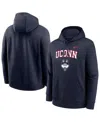 Nike Men's Navy Uconn Huskies Club Pullover Hoodie In Blue