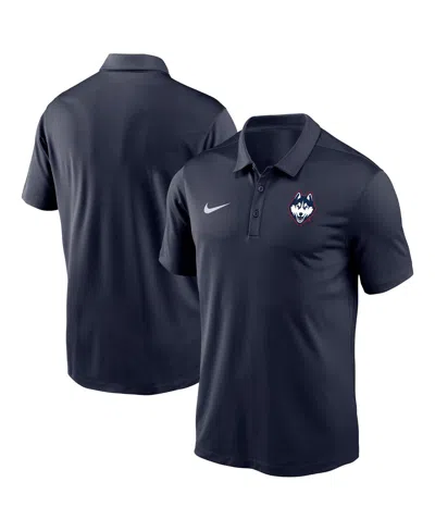 NIKE MEN'S NAVY UCONN HUSKIES VICTORY SOLID PERFORMANCE POLO SHIRT
