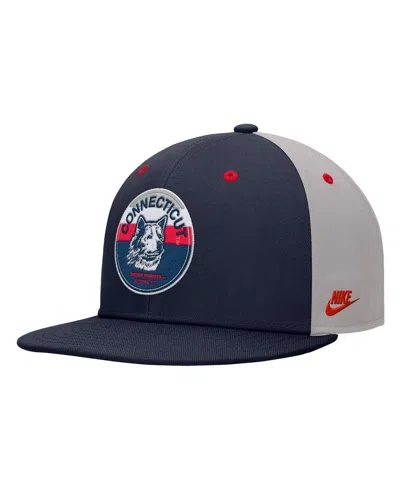 Nike Men's Navy Uconn Huskies Vintage Patch Snapback Hat In Blue