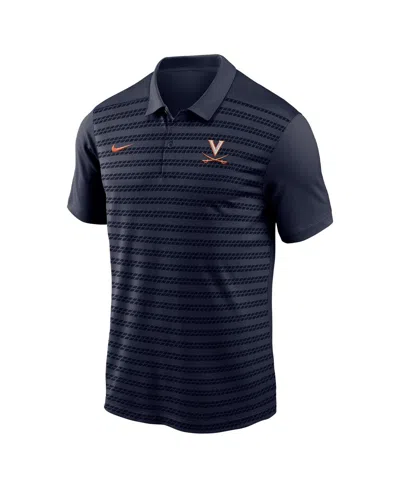 Nike Men's Navy Virginia Cavaliers 2024 Early Season Coaches Sideline Polo Shirt In Navy,orange