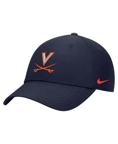 Nike Men's Navy Virginia Cavaliers 2025 On-field Club Performance Adjustable Hat In Blue
