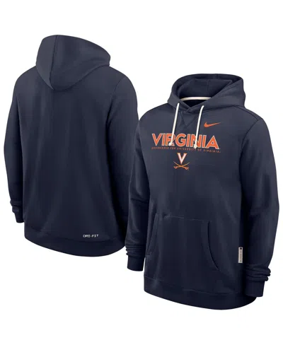 Nike Men's Navy Virginia Cavaliers 2025 Sideline Performance Pullover Hoodie In Blue