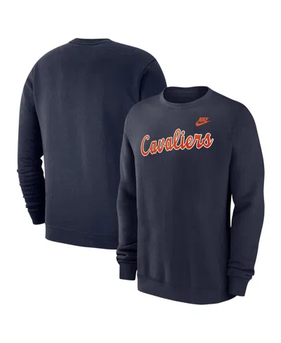 Nike Men's Navy Virginia Cavaliers Club Fleece Pullover Sweatshirt