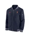 Nike Men's Navy Virginia Cavaliers Full-zip Bomber Jacket In Navy
