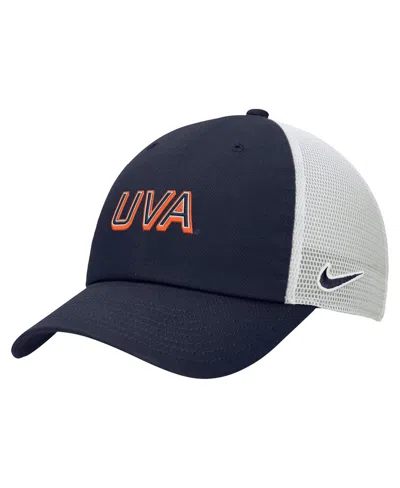 Nike Men's Navy Virginia Cavaliers On-field Club Adjustable Trucker Hat In Blue