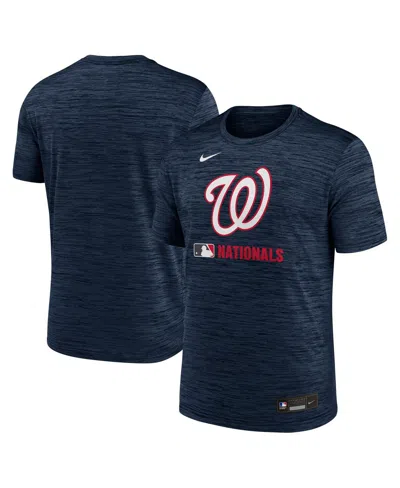 Nike Men's Navy Washington Nationals Authentic Collection Velocity Performance Practice T-shirt In Blue