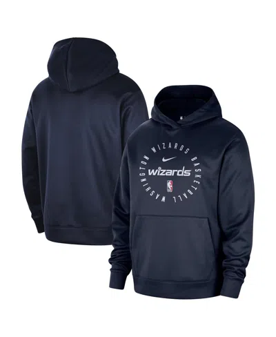 Nike Men's Navy Washington Wizards 2024/25 Spotlight On-court Practice Performance Pullover Hoodie