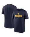 Nike Men's Navy West Virginia Mountaineers 2024 Sideline Legend Performance T-shirt In Navy