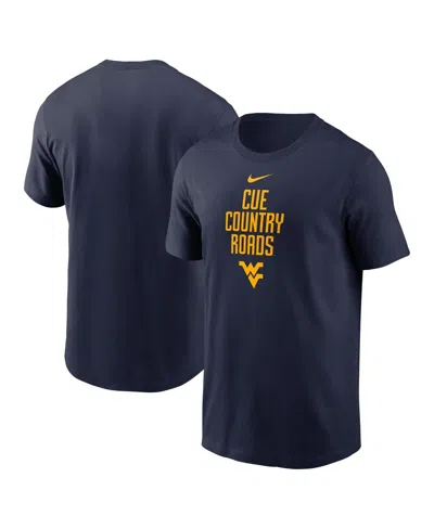 Nike Kids' Men's Navy West Virginia Mountaineers 2025 Sideline Mantra Performance T-shirt In Blue