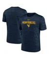 Nike Men's Navy West Virginia Mountaineers 2025 Sideline Velocity Performance T-shirt In Blue