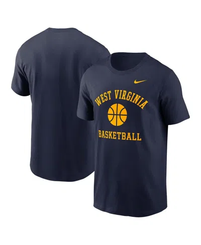Nike Men's Navy West Virginia Mountaineers Basketball Icon T-shirt