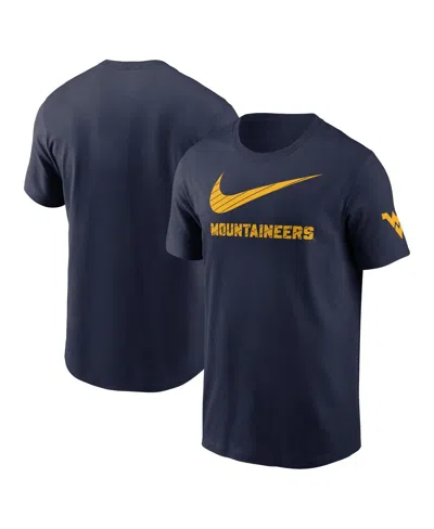 NIKE MEN'S NAVY WEST VIRGINIA MOUNTAINEERS CAMPUS MASCOT T-SHIRT