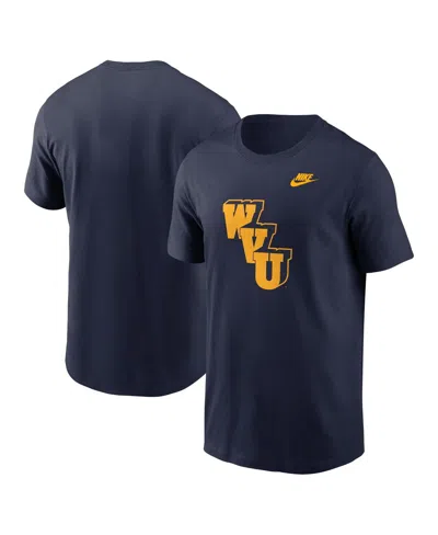 NIKE MEN'S NAVY WEST VIRGINIA MOUNTAINEERS LEGACY ALTERNATE LOGO T-SHIRT