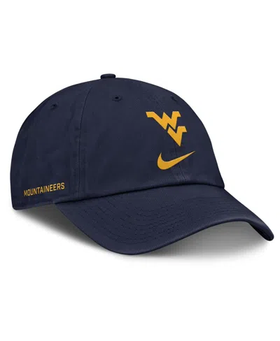 Nike Men's Navy West Virginia Mountaineers Primetime Club Adjustable Hat In Blue