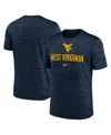 Nike Men's Navy West Virginia Mountaineers Primetime Velocity T-shirt In Navy