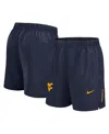 Nike Men's Navy West Virginia Mountaineers Primetime Woven Victory Performance Shorts In Black