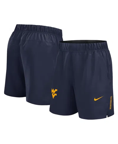 Nike Men's Navy West Virginia Mountaineers Primetime Woven Victory Performance Shorts In Black