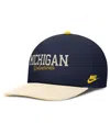 Nike Men's Navy/cream Michigan Wolverines Pro Legacy Script Snapback Hat