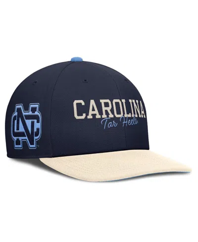 Nike Men's Navy/cream North Carolina Tar Heels Pro Legacy Script Snapback Hat