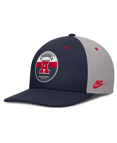 Nike Men's Navy/gray Arizona Wildcats Prep Pro Performance Snapback Hat In Multi