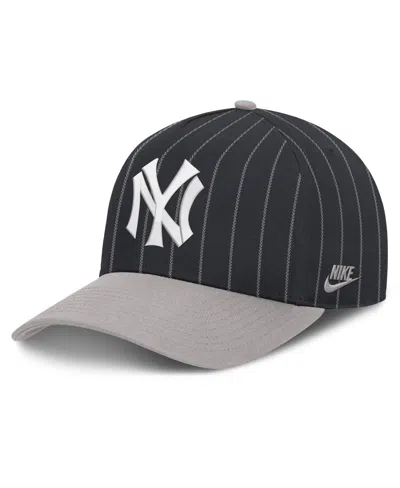 Nike Men's Navy/gray New York Yankees Cooperstown Rise A-frame Adjustable Hat In Navy,gray
