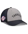 Nike Men's Navy/gray New York Yankees Rise Swoosh Performance Flex Hat In Navy,gray