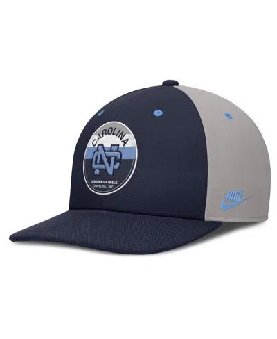 Nike Men's Navy/gray North Carolina Tar Heels Prep Pro Performance Snapback Hat In Multi
