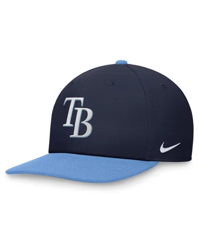 Nike Men's Navy/light Blue Tampa Bay Rays Evergreen Two-tone Snapback Hat In C Nvy,valo