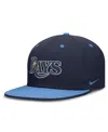 Nike Men's Navy/light Blue Tampa Bay Rays 25th Anniversary True Primetime Two-tone Performance Fitted Hat