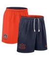 Nike Navy/orange Auburn Tigers 2025 Sideline Reversible Dri-fit Shorts In Multi