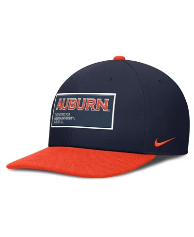 Nike Men's Navy/orange Auburn Tigers 2025 On-field Patch Pro Dri-fit Snapback Hat In Multi